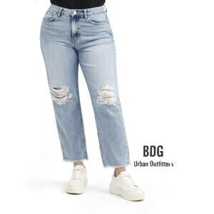 BDG Urban Outfitters Womens Jeans Distressed High Rise Boho Light Wash 31" Waist